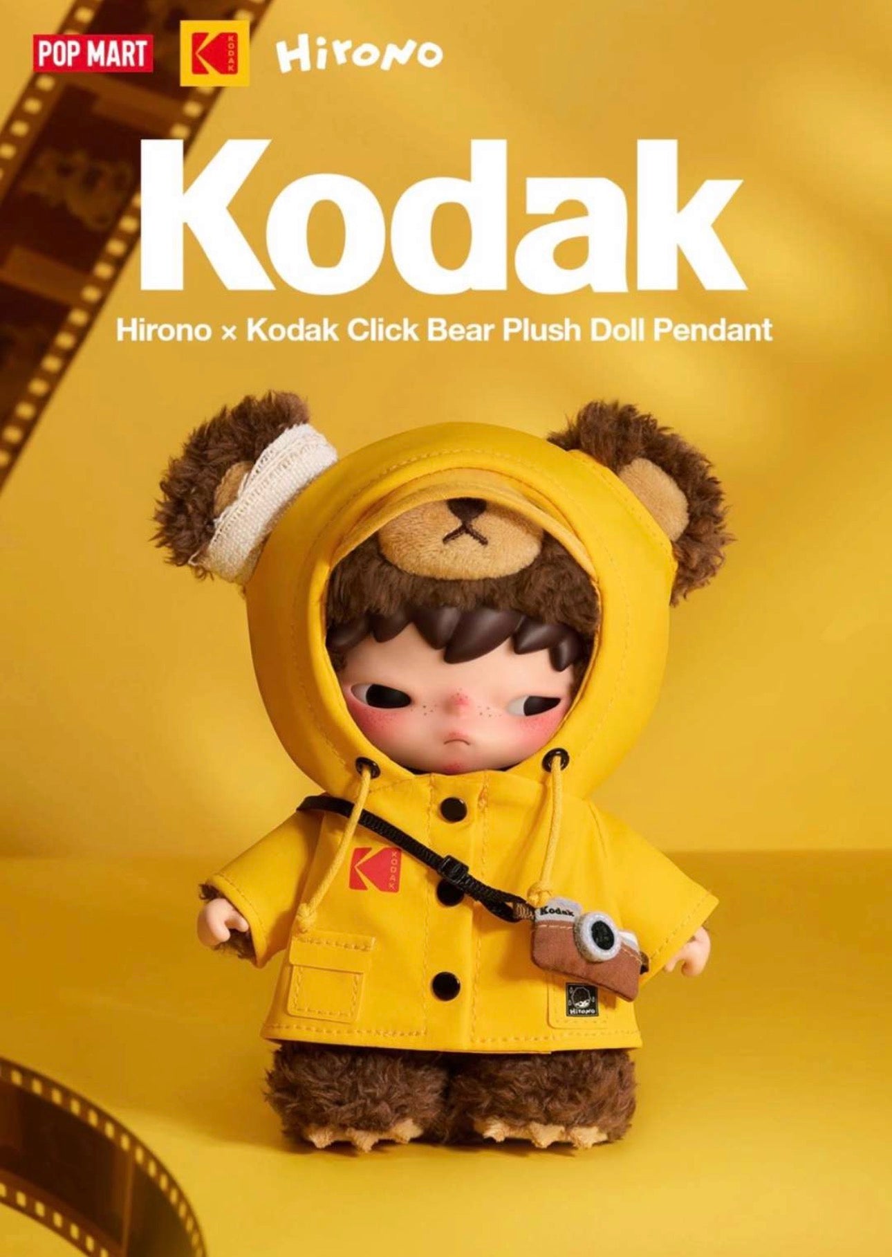 Hirono Kodak Click Bear Plush Pandant