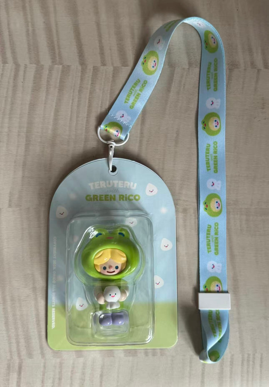 Teruteru with green rico Hangcard 501 Units Limited (Brand new )