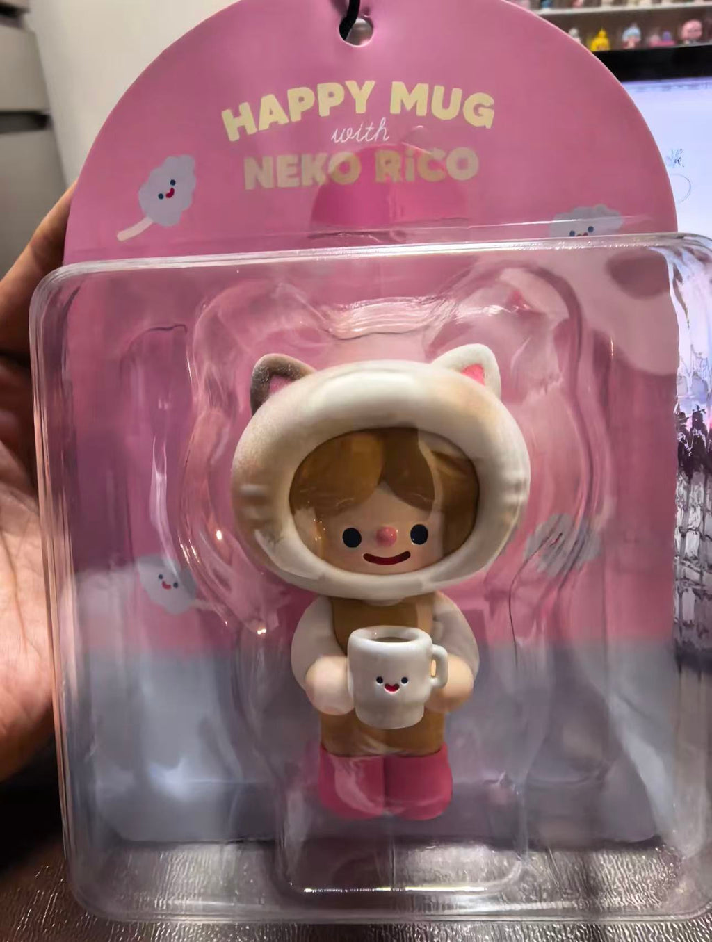Happy Mug With Neko Rico Hangcard （brand new）
