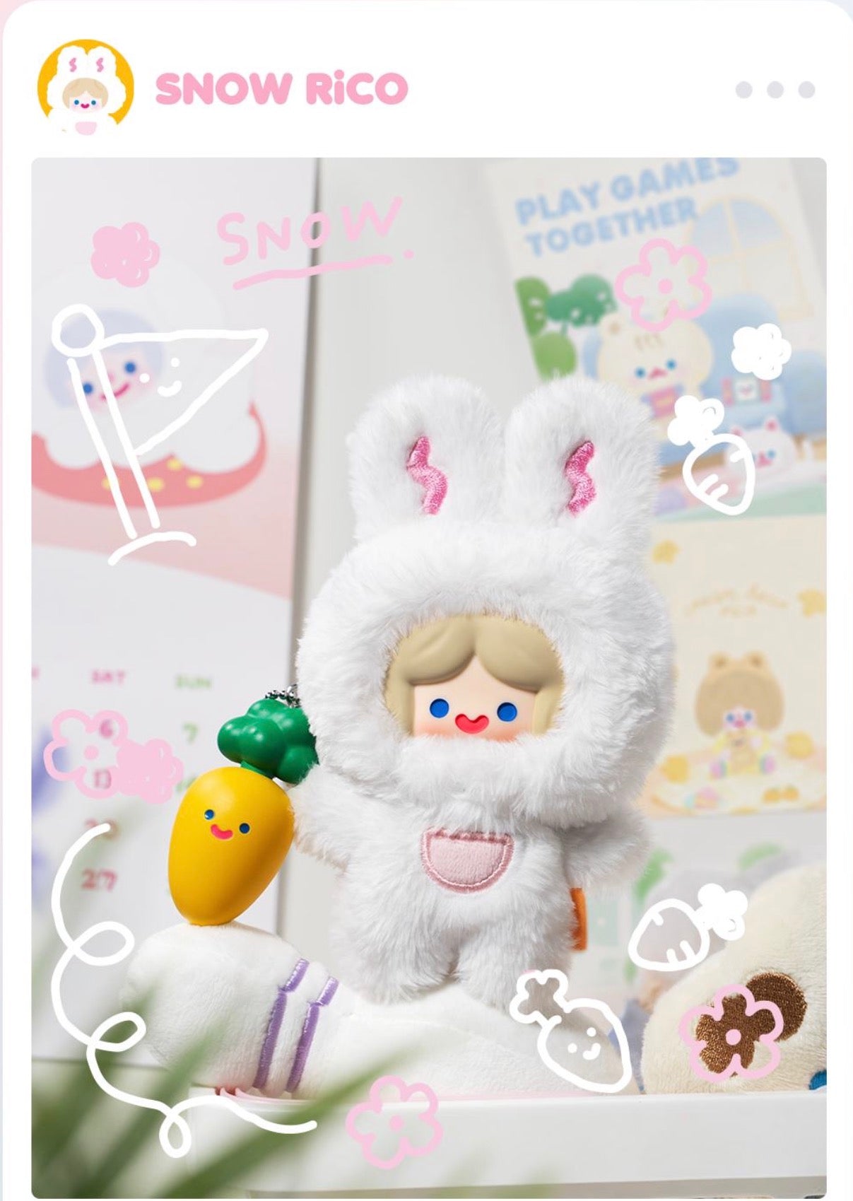 Rico first gen of Vinyl plush bunny